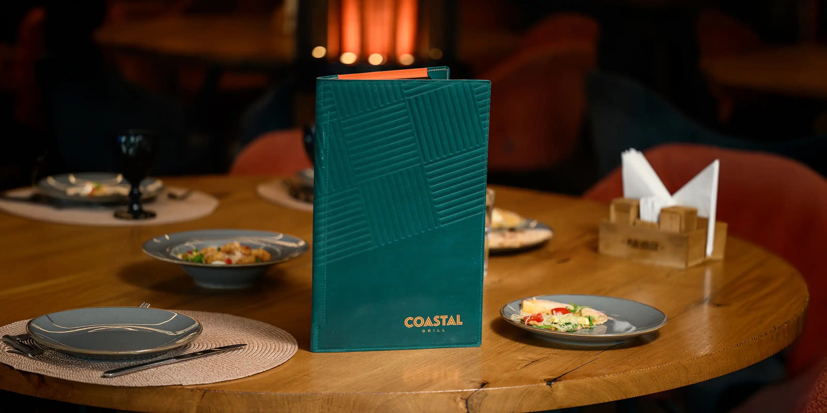 Menu degustazione in primo piano